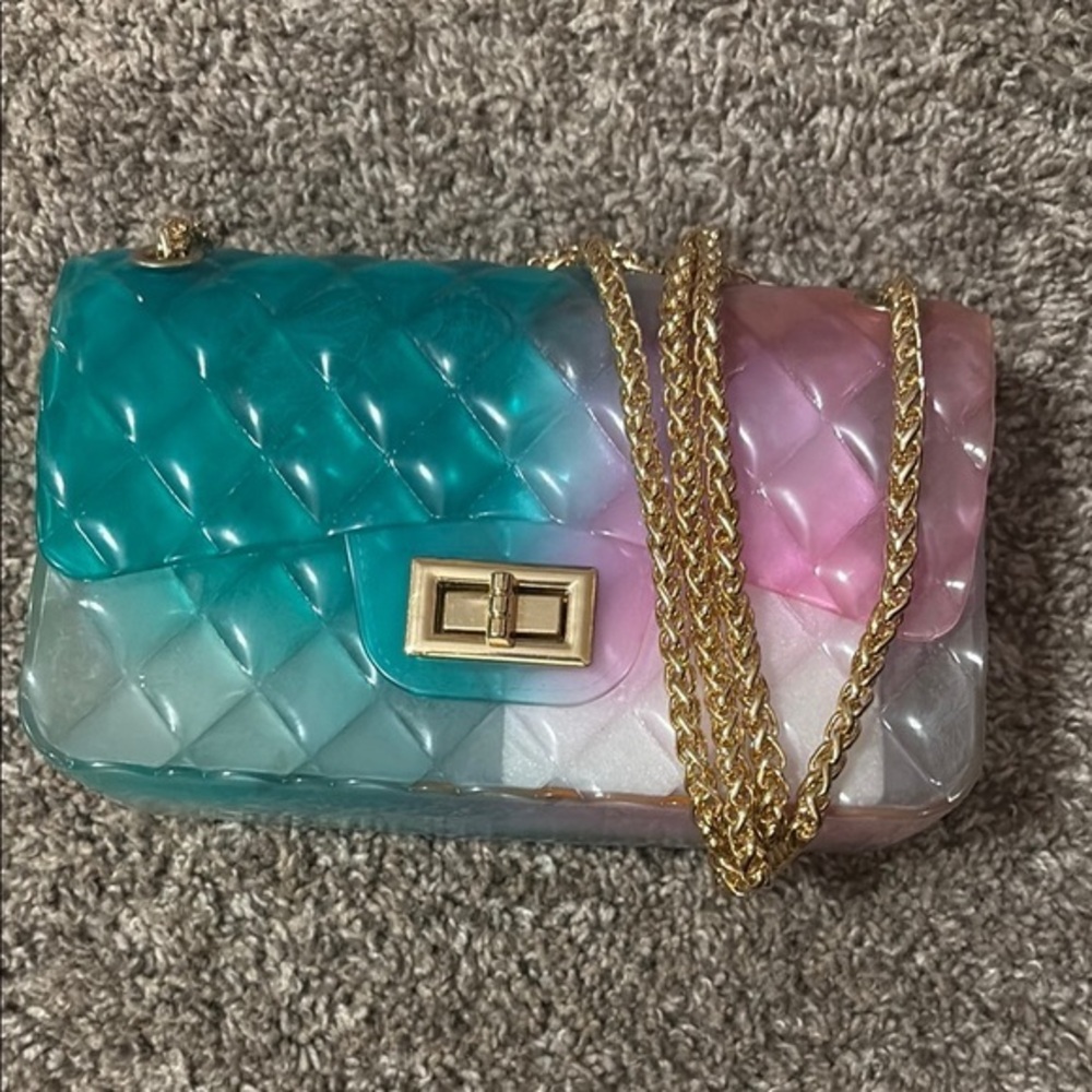 Multicolor Quilted Chain Bag